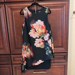 Dressy black floral dress